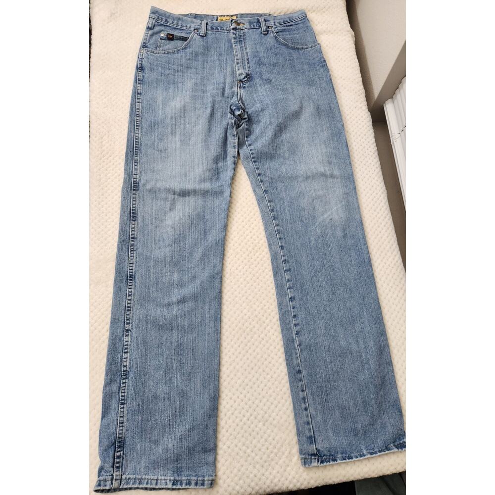 Wrangler 20X Relaxed Straight Jeans Mens 36x38 Light Wash Y2K Cowboy